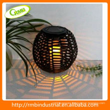 Solar lantern with PVC rattan